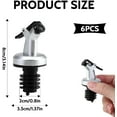 thumbnail image 2 of 6 Pcs Olive Oil Pourer Anti-Drip Spouts, Stainless Steel Bottle Pourers Spouts with Dust Cap, Kitchen Oil Bottle Dispensers for Wine, Drinks, Soy Sauce, Wine, Vinegar, 2 of 5