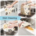thumbnail image 2 of Yayeee 6 Pack Kitchen Dish Cloths for Washing Dishes Soft Absorbent Microfiber Towels, Halloween Black Pumpkins, 2 of 9