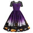 thumbnail image 2 of Likimi Hallowmas Dress For Women Dress Up Cartoon Print Stage Show Halloween Costumes For Performance Fashionable Cosplay Dresses Size 3Xl, 2 of 9