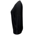 thumbnail image 5 of CAIXIA Lightweight Sweaters For Women Crewneck 3/4 Sleeve Loose Slim Long Sleeve Pullover Tops Thin Basic Clothes Layering Shirts Work Outfits Fall Winter Clothes,Black, 5 of 7