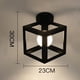 thumbnail image 4 of Lámpara de techo semiempotrada, estilo industrial, estilo rústico, para pared Luz Blanca Cuadrada, 4 of 4