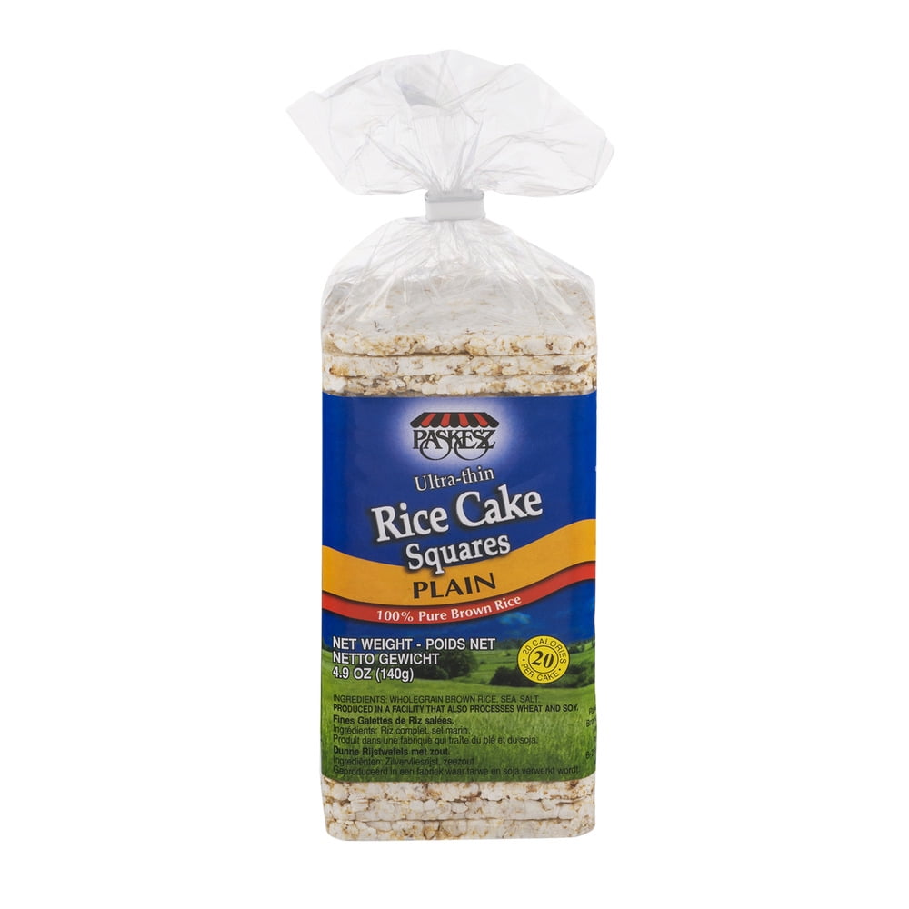 Paskesz Ultrathin Rice Cake Squares Plain, 4.9 OZ