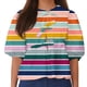 thumbnail image 2 of Fiudx Ofertas de La Semana Top de Camiseta con Cuello Redondo y Manga Farol Plisada con Lazo para Mujer, 2 of 4