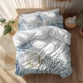 thumbnail image 2 of Ocean Life Full Size Comforter Set, Light Yellow Shell Navy Coral Starfish Conch Bedding for All Seasons, 4 Pcs Bed Set, 1Quiltcover (86"x86") ,1Sheet(80"x116"), 2Pillowcases (30"x20"), 2 of 9