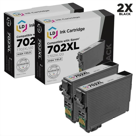 LD Remanufactured Epson 702XL T702XL120 Pack of 2 High Yield Black Ink Cartridges for WF-3720  WF-3730  WF-3733 810000264094 This offer includes 1 T702XL120 High Yield Black ink cartridge; it replaces the standard yield Epson 702  T702120 black cartridge. Why pay twice as much for expensive brand name Epson ink when our remanufactured replacement printer supplies are backed by a 100% Satisfaction and LIFETIME Guarantee? This ink cartridge is compatible with Epson WF-3720 WF-3730 WF-3733 workforce wf-3720 workforce wf-3730 workforce wf-3733 epson printer cartridge epson 702 ink cartridges for epson printers epsom printer ink cartridges epson black ink epson black ink epson workforce pro epson 702xl ink cartridge ink for epson wf 3720 epson 702xl combo epson printer ink 702 wf 3720 ink epson 702xl magenta epson 702xl cyan epson 702xl yellow epson 702xl black 702xl ink cartridge wf-3720 ink cartridges epson workforce printer epson ink printer cartridges epson workforce pro ink epson 702 epson ink epson workforce pro wf-3720 ink cartridges epson 3720 ink epson workforce pro wf 3720 ink tinta para impresora epson 702 epson t702xl120 black epson t702xl220 cyan epson t702xl320 magenta t702xl420 yellow ink epson epson workforce ink ink cartridges for epson printers