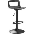 thumbnail image 5 of thksbought Bar Stools Set of 2, Adjustable Plastic Swivel Barstools, Modern Counter Stools with Open-Back and Footrest, Counter Height Barstools for Bar, Kitchen and Dining Room (Matte Black), 5 of 10
