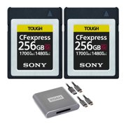 Sony 256GB TOUGH CEB-G Series CFexpress Type B Memory Cards with Card Reader