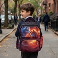thumbnail image 5 of FKELYI Fire Wolf Print School Backpack for Kids 17 Inch Schoolbag with Multi-Pockets Primary School Bookbag Casual Daypack Lightweight Travel Bag for Boys Girls, 5 of 7