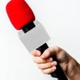 thumbnail image 5 of CIMAXIC Portable ABS Plastic Microphone Station Logo for Interview with Triangular Design and Assorted Colors 2 Pieces,3.74"X3.74"X1.97", 5 of 5