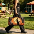 thumbnail image 3 of Halloween Travel Duffle Bag Hippie Van Quilted Duffle 3D Printed Retro Bus Weekender Bag Boho Fitness Yoga Camping Outdoor Overnight Luggage Bags, 3 of 6