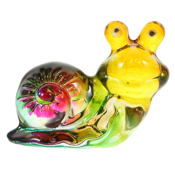 Figura de caracol de cristal, adorable decoración de caracol, escultura de Animal de cristal bonita