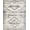 Gray Beige Ivory, Pattern 18, variant on ODIKA 8'x10' Washable Area Rug Round Southwestern Cow Spotted Decorative Border Abstract Inspired for King Size Bedroom Under Bed, Master Suite, Non-Shedding, Easy Care