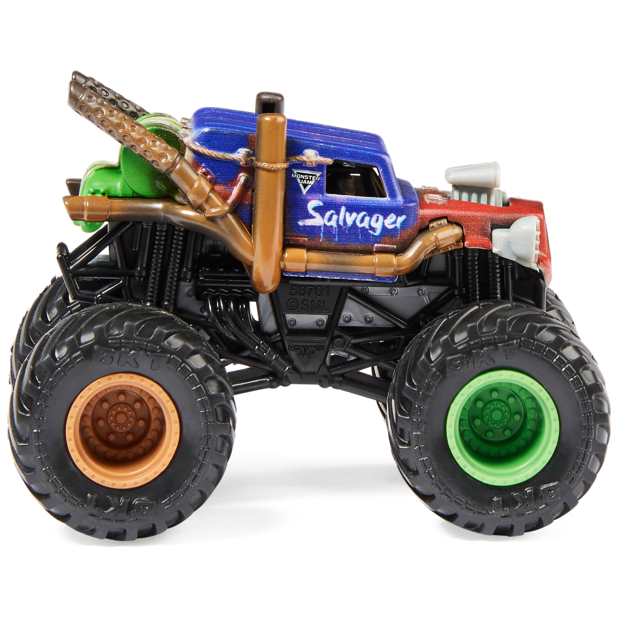 Monster Jam 1:64 Salvager Vs. Double Decker Monster Trucks