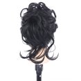 thumbnail image 2 of Bollo De Pelo Ondulado 1 pieza de cabello rizado con clip de garra, extensión de cabello desordenado para dama (negro), 2 of 5
