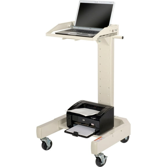 Global Industrial Orbit Mobile Laptop Cart Beige