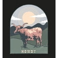 thumbnail image 2 of Western Howdy Cow Crew Neck Long Sleeve Adult Tee
-Medium-Black, 2 of 2