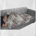 thumbnail image 6 of Floral Soft Flannel Fleece Throw Blanket, Close Up Scene of Sketchy Pencil Drawn Like Blossoms Endemic Flowers Garden, Cozy Plush for Indoor and Outdoor Use, 50" x 70", White Multicolor, by Ambesonne, 6 of 6