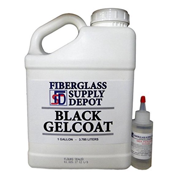 Black Gelcoat No Wax Gallon with 60cc Hardener (MEKP)
