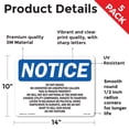 thumbnail image 2 of Do Not Knock No Uninvited Or Unexpected OSHA Notice Vinyl Decal Label 14 Inch x 10 Inch - 5 Pack, 2 of 6