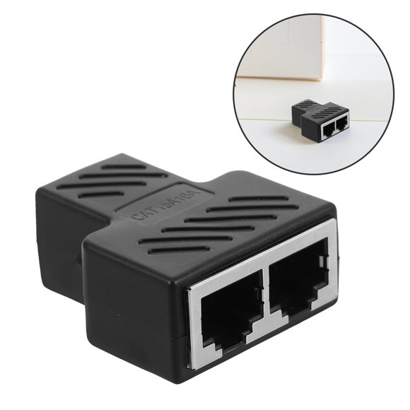 EXHUMKY Splitter Para Cables Ethernet PVC Negro Con Compacto Para Conexión Eficiente De Redes