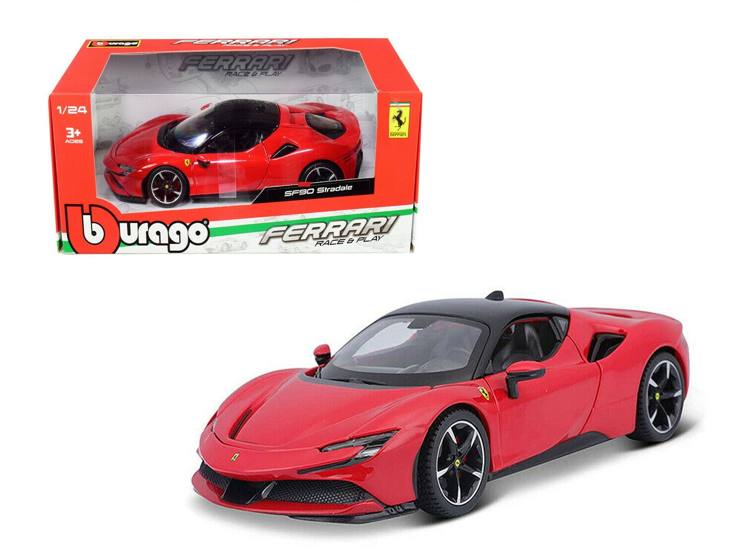 Ferrari 4792097 関税送料込 Diecast Model Car - Bburago - 1/24 Ferrari F12 TDF Red 26021