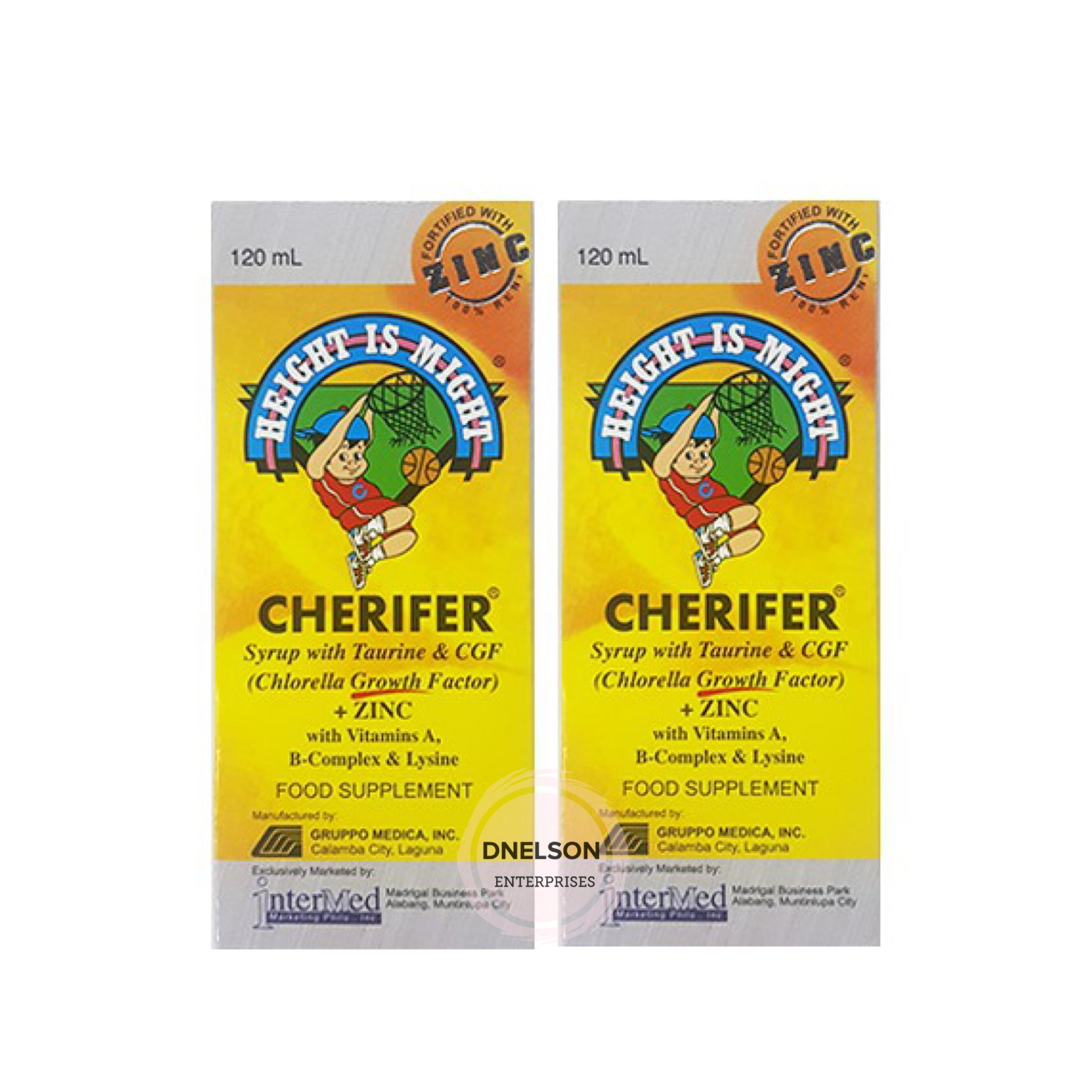 2 Cherifer Syrup with Taurine & DOUBLE CGF + Zinc 120ml EachEXP NOV2023