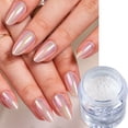 thumbnail image 5 of 1 Piece Aurora White Chrome Nail Powder Iridescent Aurora Coating Metallic Mirror Effect Glitter Powder Pearlescent Ice Clear Mermaid Glitter Powder Kit for Nail Art Decoration, 5 of 5