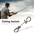 thumbnail image 2 of LYUMO 50Pcs Strong Strength Stainless Steel Quick Connection Clip Connector Tackle Accessory, Fishing Connector, Fishing Swivel Connector, 2 of 5