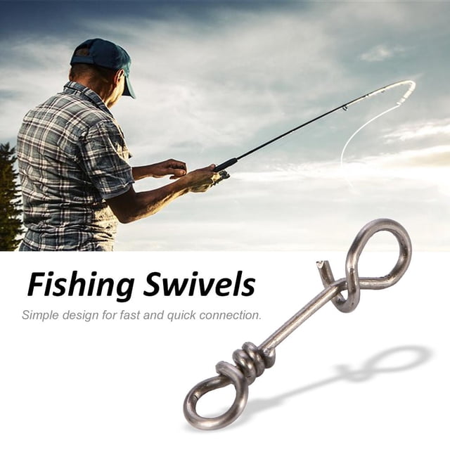 Clips de Fastach, Clip de pesca Broches de presión rápidos Acero inoxidable Pesca giratorio Pesca rápida Barril giratorio Giratorio rápido Conector Se?uelos de pesca Líderes Accesorios 50 piezas(4 #) Ecomeon no
