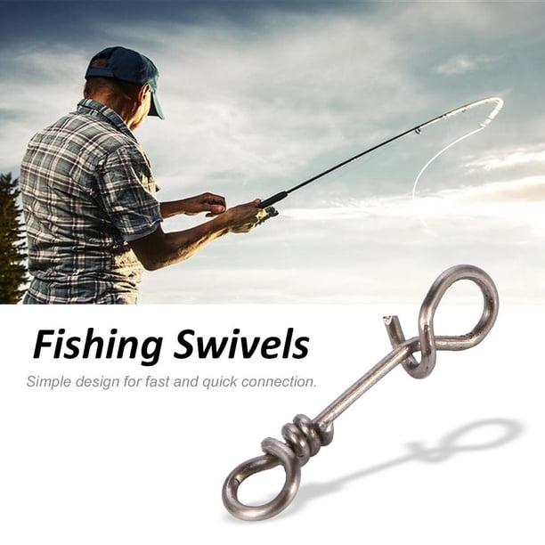 Clips de Fastach, Clip de pesca Broches de presión rápidos Acero inoxidable Pesca giratorio Pesca rápida Barril giratorio Giratorio rápido Conector Se?uelos de pesca Líderes Accesorios 50 piezas(4 #) Ecomeon no