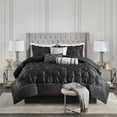 thumbnail image 4 of Laurel 7 Piece Comforter Set Black Queen, 4 of 14