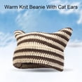 thumbnail image 3 of UDIYO Crochet Hats for Women Handmade Knit Cat Ear Beanie Hat Winter Fox Hat Slouchy Vintage Goth Grunge Beanies, 3 of 8