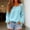 Blue, variant on Women's Sweaters OffShoulder Lace Crochet Sleeve Oversized Loose Knit Pullover Sweater Soft Casual Fall Winter L