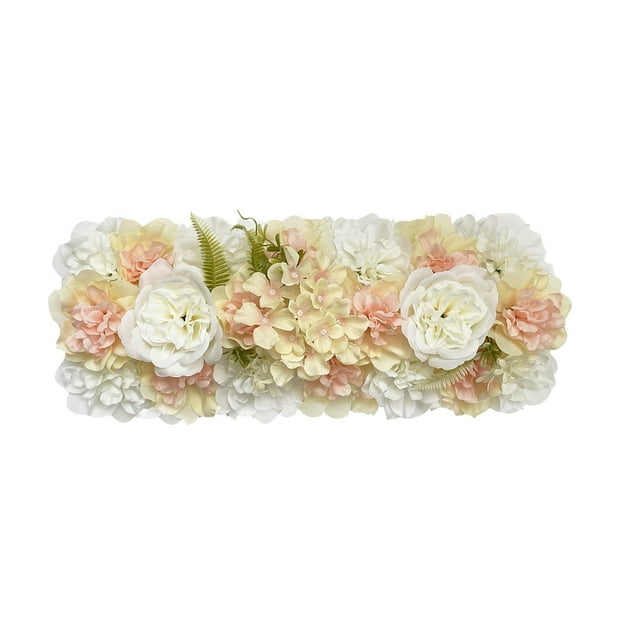 Artificial Flower Art Artificial Flower Panels Silk Flower Background Wedding Arch Background 3D Artificial Flowers Rose Panel Flower Wall Mat Rose Flower Panel