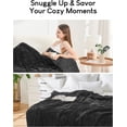 thumbnail image 6 of Sivio Twin Size Weighted Blanket for adults, Fleece & Soft Shaggy Sherpa Black Bed Blankts, Throw for Adults, Anxiety Calming and Relax, 15 lb 48x72 inch, 6 of 10