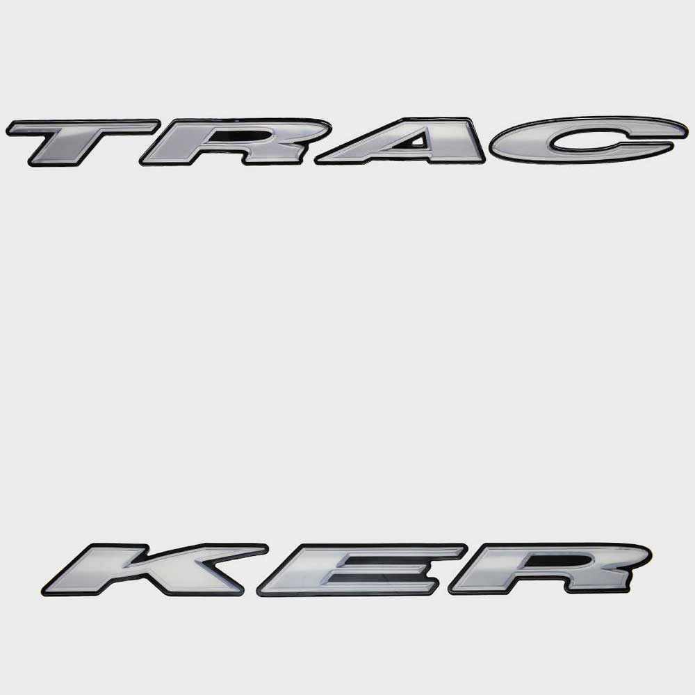 Tracker Boat Raised Emblem Decal 310324 Gray Gradient Black Sticker