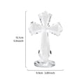 thumbnail image 3 of LmnLft Crystal Standing Cross Figurine,Holy Cross Collectible Figurines Decoration, Religious Gifts,Handmade Glass Easter Cross Collectible Figurines Decoration,Easter Christmas Decoration for Pary, 3 of 9