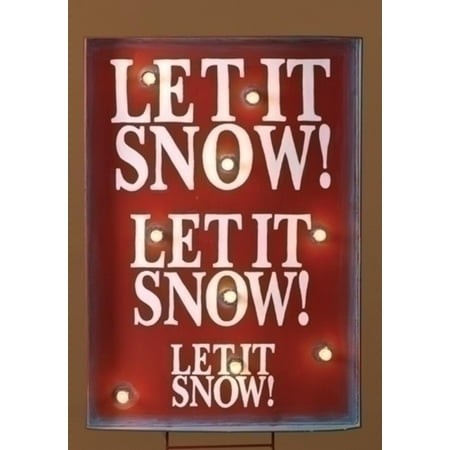 34" Lighted "Let it Snow" Christmas Sign Outdoor Decoration