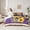 Yellow Purple, variant on jejeloiu Rugby Game Gaming 7-Piece Twin Bedding Sets,Kids Football Sport Bedding Comforter Set For Teens Reversible