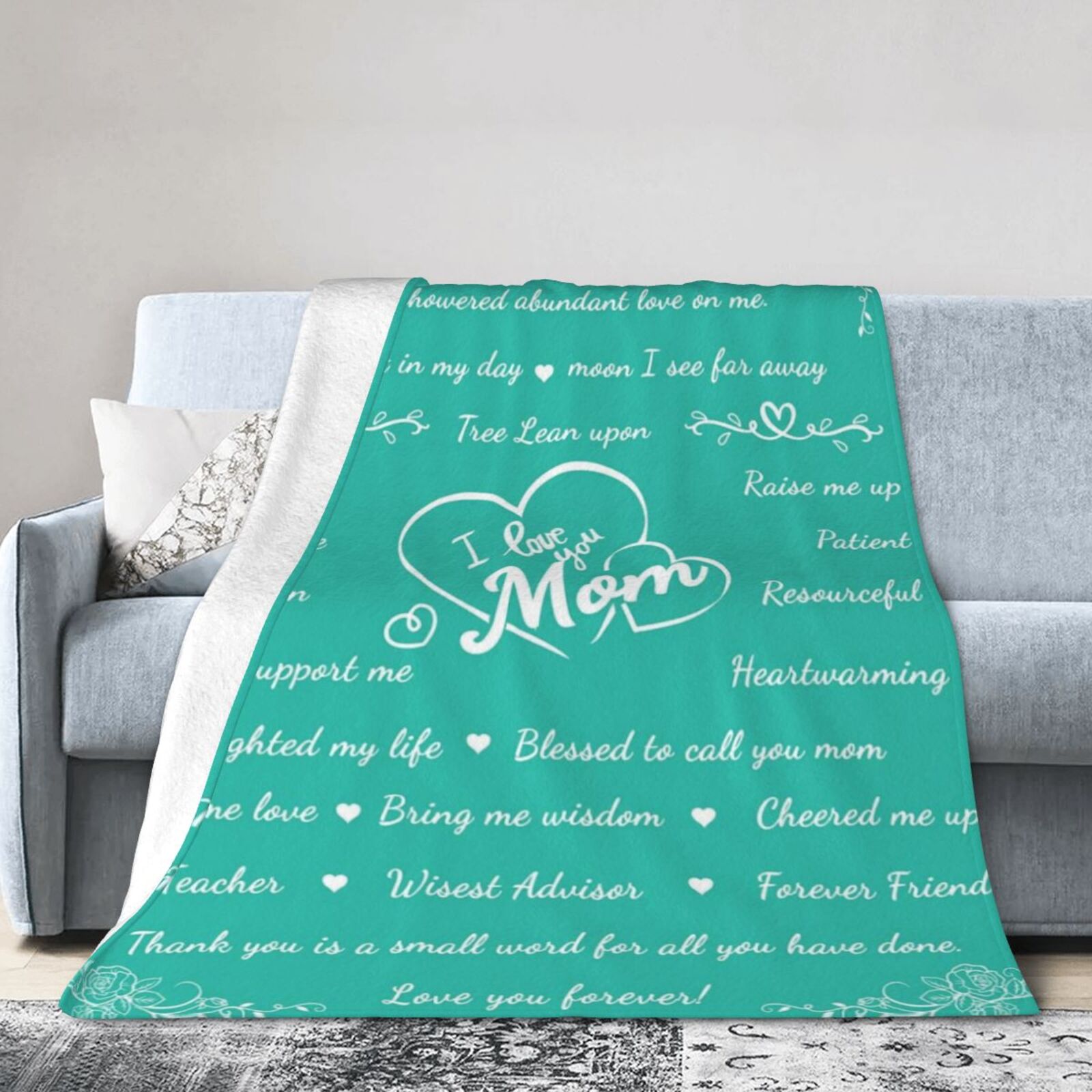 Mothers Day Blanket Mom Gifts Birthday Presents from Daughter & Son I