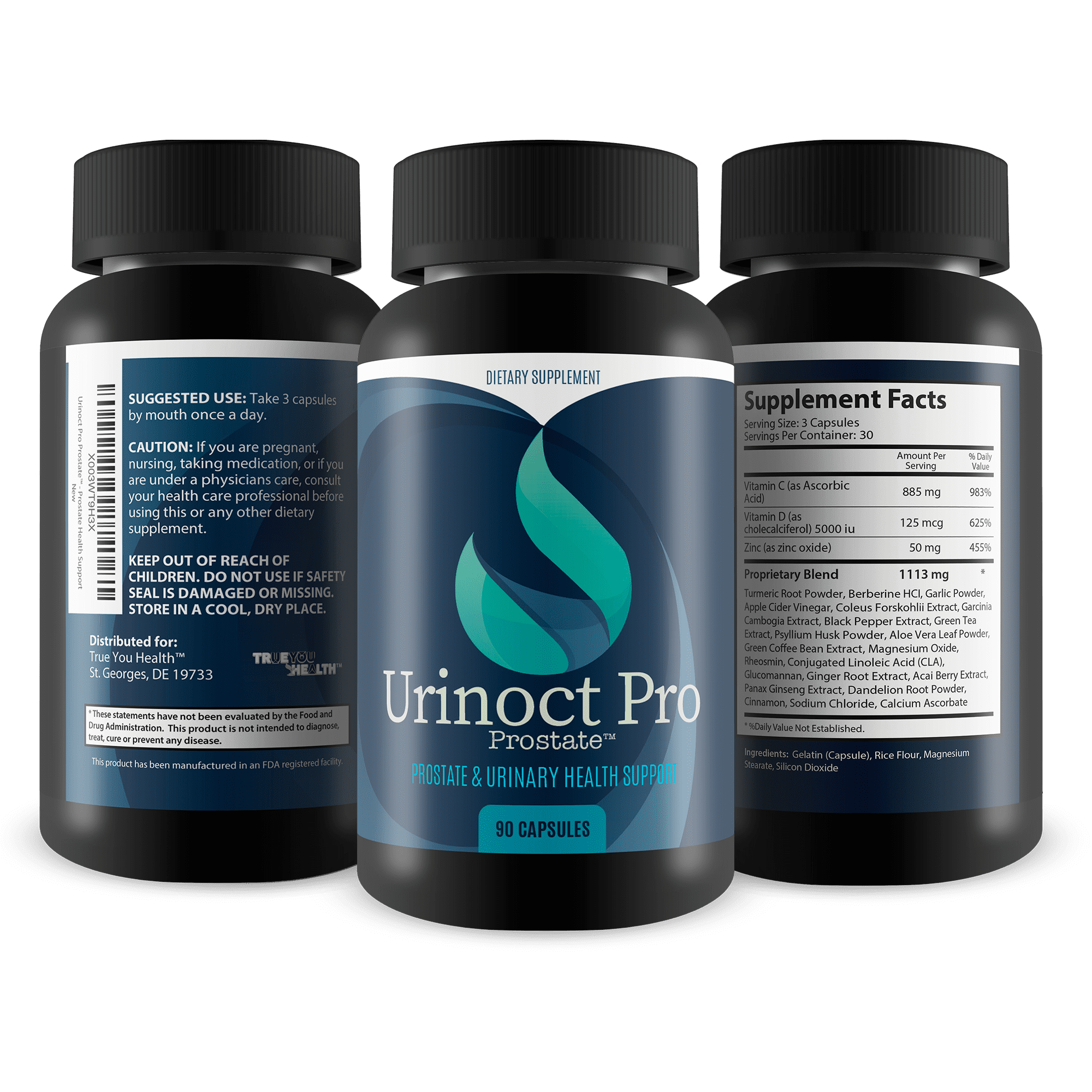 Urinoct Pro Prostate - Prostate Supplements for Men - Support Bladder Emptying - Help Reduce Urinary Urges Day & Night - Promote Healthy Prostate Size and Function - Prostate Health Support