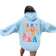thumbnail image 4 of Graphic Print Hooded Sweatshirt for Everyday Comfort Women Casual Spring Fall Wear Women's Hoodies Sweatshirts Platform Competitor Reference Blue XXL, 4 of 4
