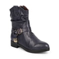 thumbnail image 1 of DbDk DE01 Women Leatherette Almond Toe Harness Cowboy Slouch Boot, 1 of 5