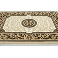 thumbnail image 3 of Allstar 5x7 Traditional Area Rug in Ivory with Berber Mandala Tibetan design (5' 2" x 7' 1"), 3 of 7
