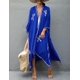 thumbnail image 2 of Xishao Mujer Vestido Corto con Botón Traje de baño Cover Up Blusa Tops Suizo Punto G-Azul Real G-Azul Real Xishao ropa, 2 of 2