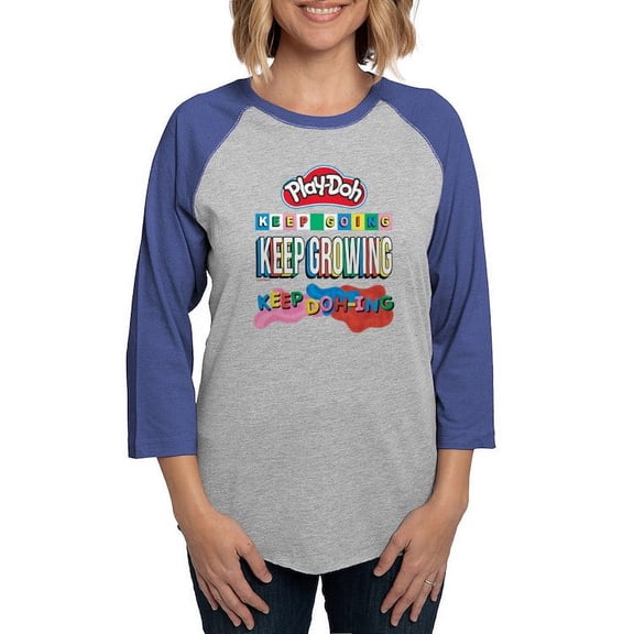 CafePress - Play Doh Keep Going Keep Growing Long Sleeve T Shirt - Womens Baseball Tee