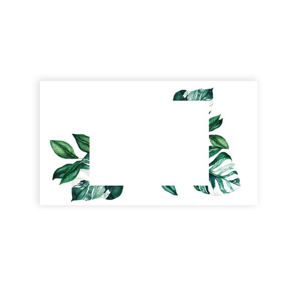 Koyal Wholesale Tropical Monstera Leaves Place Cards for Wedding Party Tables, Seating Place Cards for Holders, 60 Pack