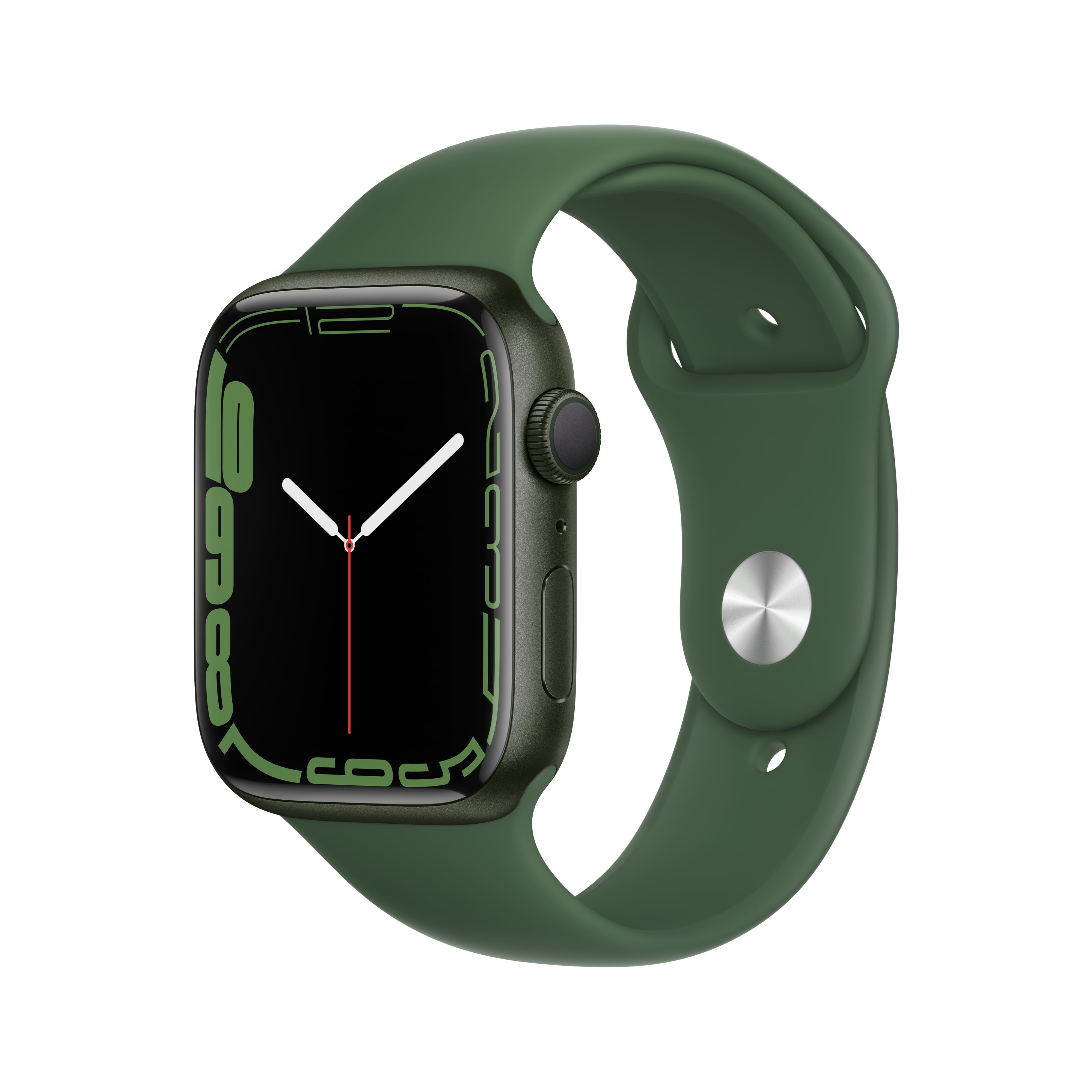 Apple Watch Series 7 GPS, 45mm Green Aluminum Case with Clover 