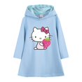thumbnail image 3 of Vestido con capucha de longitud media para niños de Hello Kitty, vestido de manga larga con estampado de dibujos animados para niñas, ropa para niños, falda acampanada de estilo occidental, 3 of 5