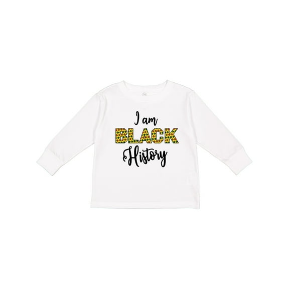 Inktastic I Am Black History Boys or Girls Long Sleeve Toddler T-Shirt